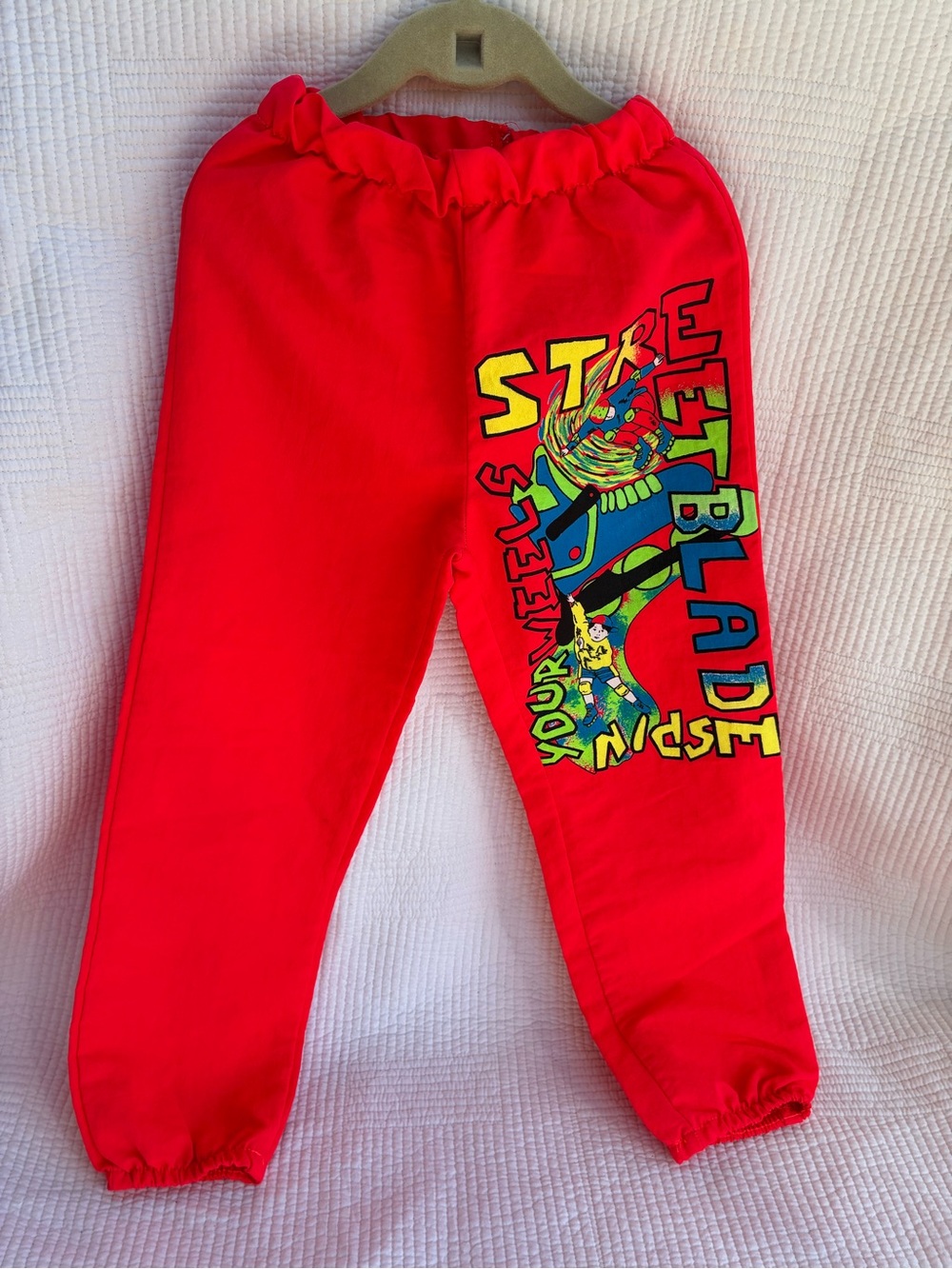 Vintage Kids Red Graphic Pants